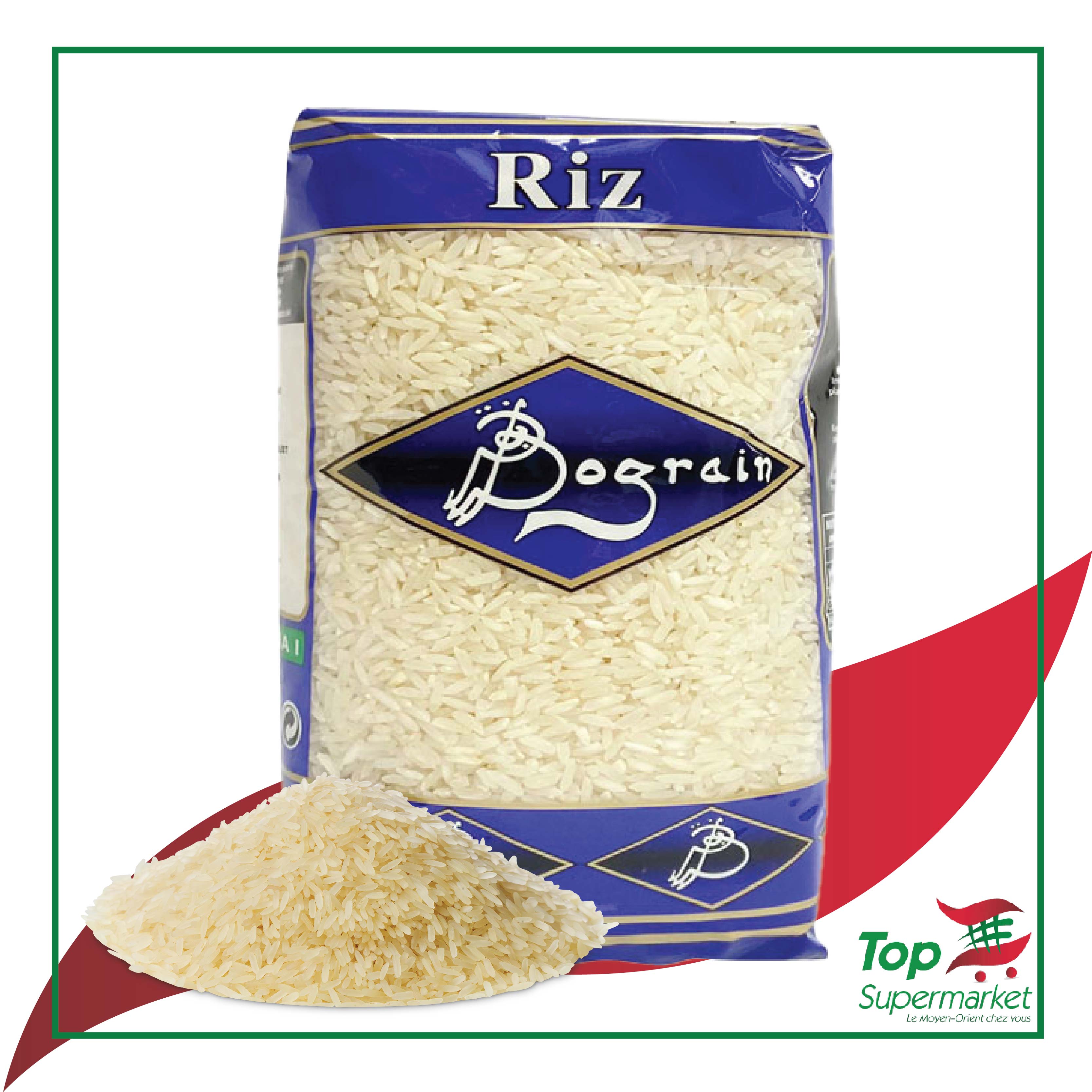 Bograin Riz Blanc Long 1KG